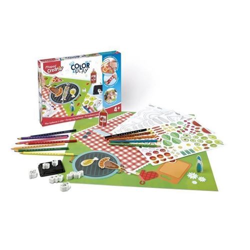 maped maped creativ color & play kit créatif mon barbecue à créer noir
