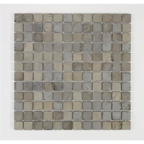 u-tile mosaique en pierre naturelle 30 x 30 cm - carreau 2,5 x 2,5 cm - beige foncé