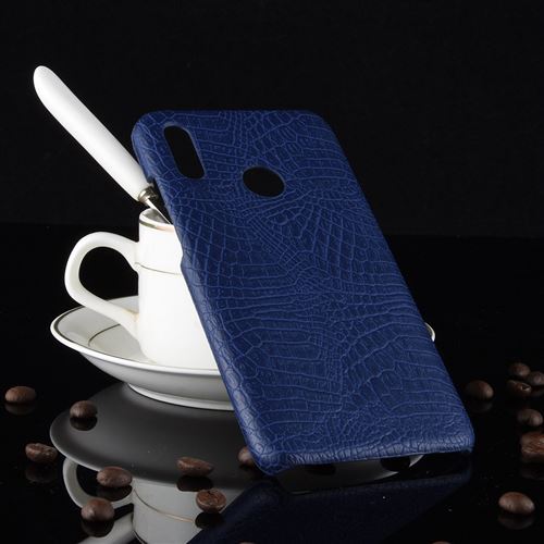 Etui en PU enduit de crocodile bleu pour votre Huawei P Smart (2019)/Honor 10 Lite