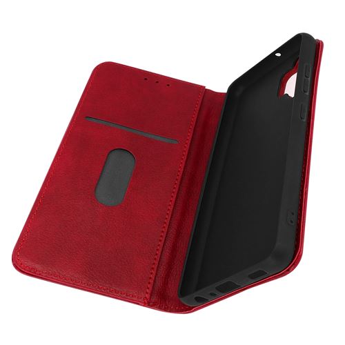 Étui pour Samsung Galaxy A32 Portefeuille Support Vidéo Fermeture Magnétique rouge