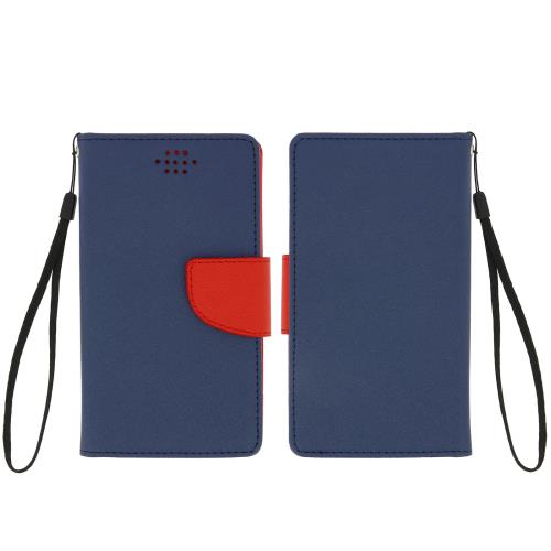 Etui universel pour Smartphone 139 x 71 mm avec Porte-cartes Avizar Fancy Style bleu nuit