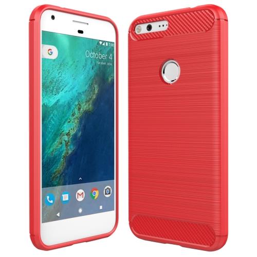 Google Pixel XL Coque Protection TPU Rouge Effet brossé ALS17654