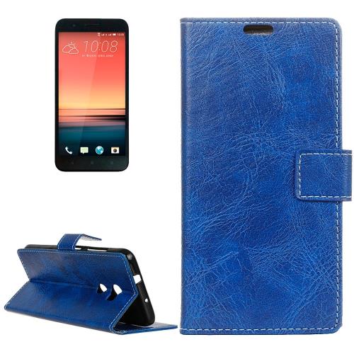 HTC One X10 Housse Etui Cuir PU Bleu Effet Peau rétro ALS17735