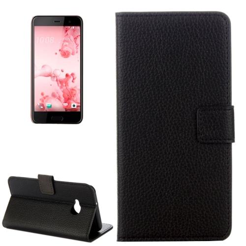 HTC U Play Housse Etui Cuir PU Noir Horizontal ALS17751