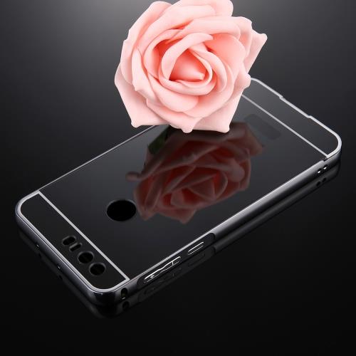 Huawei Honor 8 Coque Protection Plastique Effet Mirroir Gris Electroplating ALS17786