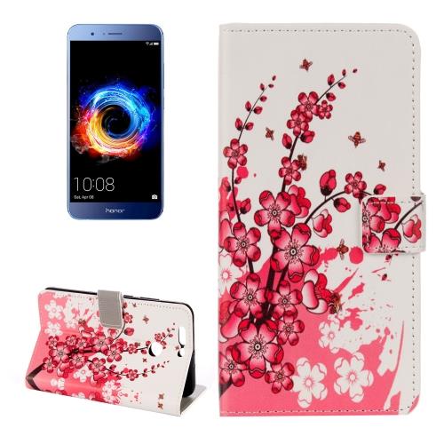 Huawei Honor 8 Pro Housse Etui Cuir PU Fleurs de Cerisier ALS17795