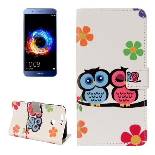 Huawei Honor 8 Pro Housse Etui Cuir PU Hiboux Love ALS17798