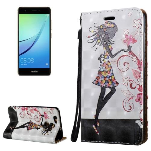 Huawei nova Housse Etui Cuir PU 3D papillon ALS17851