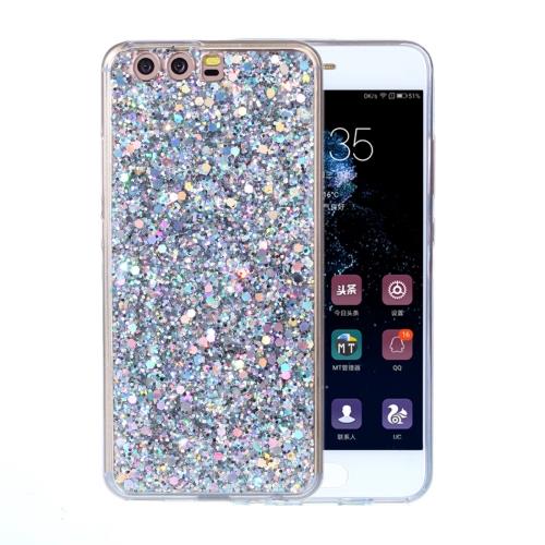 Huawei P10 Coque Protection TPU Argenté Effet Brillant ALS17903