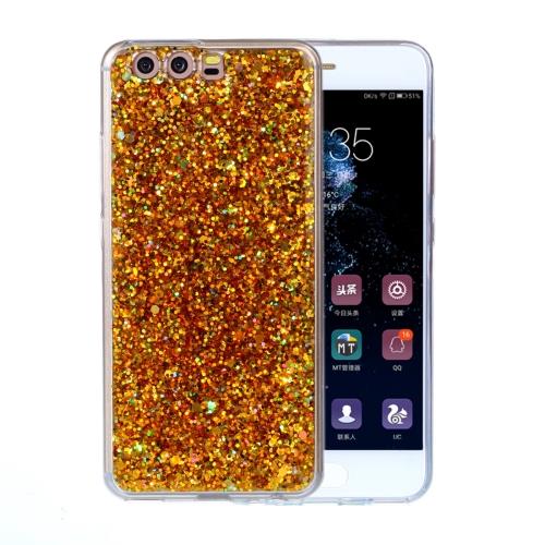 Huawei P10 Coque Protection TPU Doré Effet Brillant ALS17911