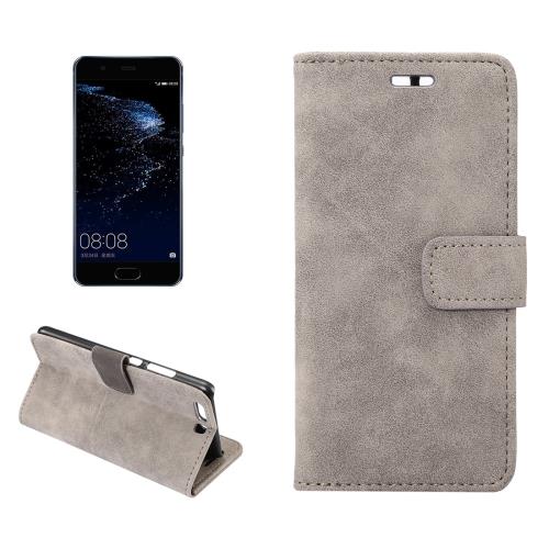 Huawei P10 Housse Etui Cuir PU Gris Horizontal ALS17975