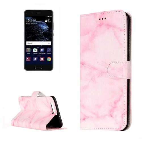 Huawei P10 Housse Etui Cuir PU Rose Effet Marbré ALS17991