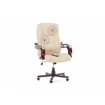 Fauteuil Massant Chaise De Bureau Cuir Beige Emperor Achat Prix Fnac