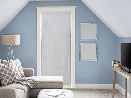 Voile pour porte fenêtre en coton 70x200 cm PANAMA gris