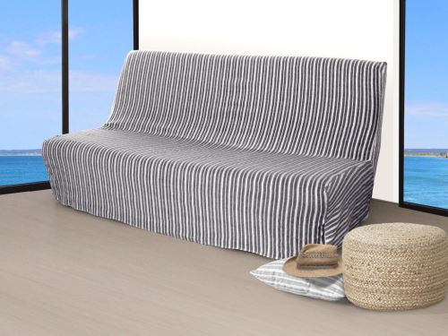 Housse clic-clac jacquard largeur 190 cm COTONADE gris Gris