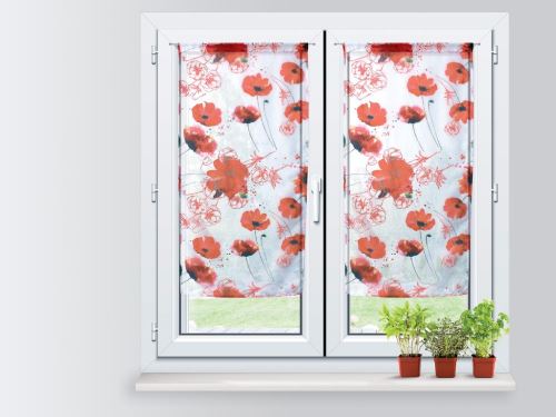 Paire de brise bise 60x90 cm COQUELICOT par Soleil d'ocre