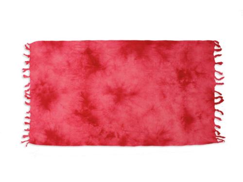 Fouta en coton 100x200 cm TIE AND DYE rouge par Soleil d'ocre