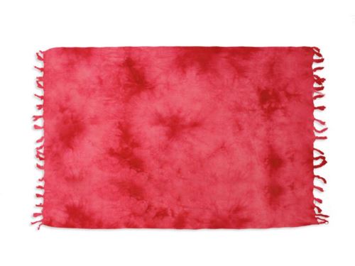 Fouta en coton 140x180 cm TIE AND DYE rouge