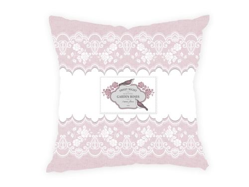 Coussin déhoussable en coton 40x40 cm GARDEN rose par Soleil d'ocre