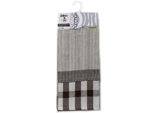 Lot de 2 torchons A TABLE chocolat en coton