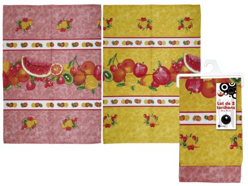 Lot de 2 torchons 50x70 cm PASTEQUE
