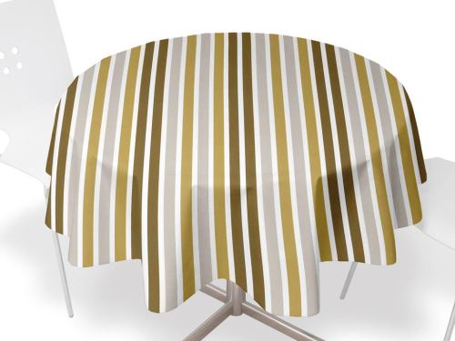 Nappe toile cirée ronde 160 cm RAYURES