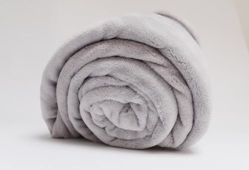 Plaid extra doux 120x160 cm CALIN gris en microfibre