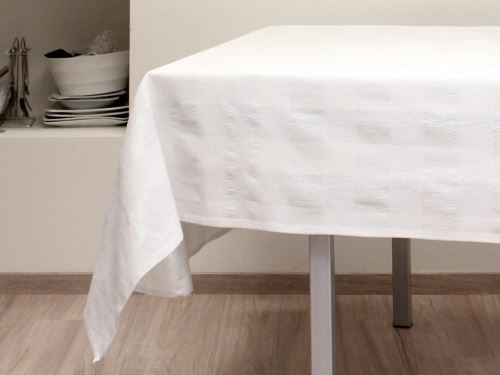 Nappe carrée en coton LYAM Blanc