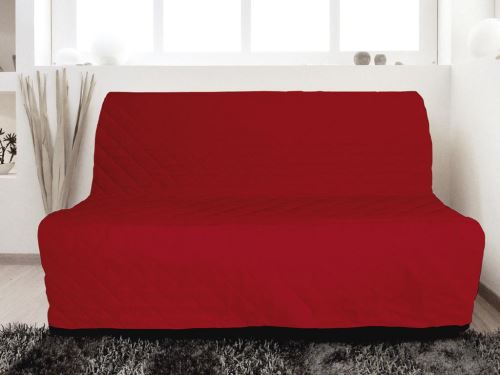Housse bz matelassé en coton PANAMA rouge