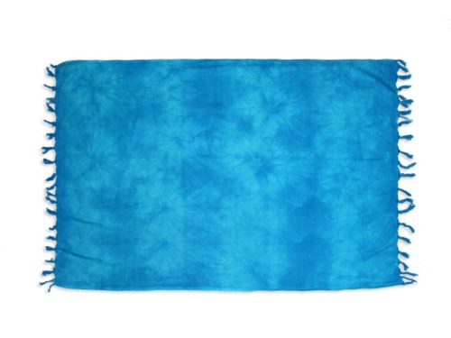 Fouta coton 140x180 cm TIE AND DYE turquoise par Soleil d'ocre