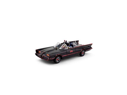 NJ Croce - Batman 1966 pack 2 figurines flexibles et véhicule Batmobile avec Batman et Robin