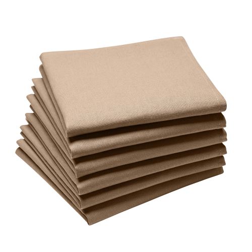 Coucke - Lot de 6 serviettes de table Cappuccino- 45 x 45 cm