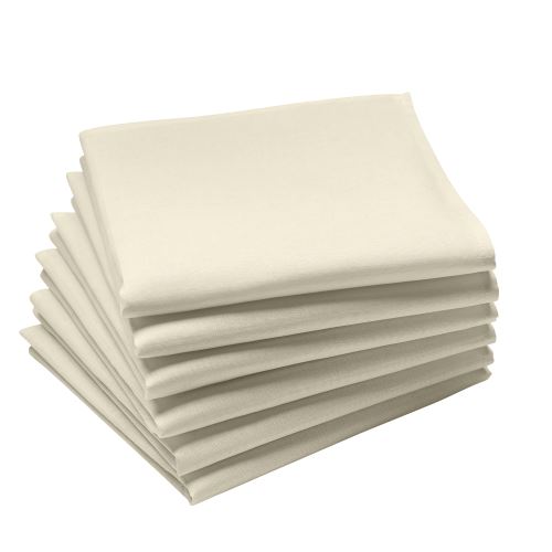 Coucke - Lot de 6 serviettes de table Grège- 45 x 45 cm