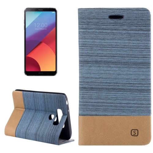 LG G6 Housse Etui Cuir PU Bleu Horizontal ALS30881