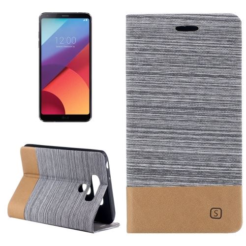 LG G6 Housse Etui Cuir PU Gris Horizontal ALS30884