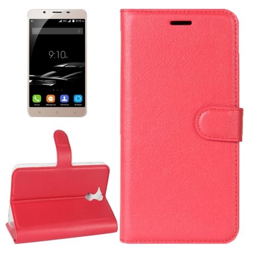 Blackview P2 Housse Etui Cuir PU rouge Texture Litchi ALS30921