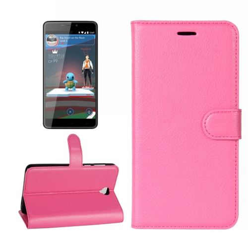 Cubot Max Housse Etui Cuir PU Magenta Texture Litchi ALS30944