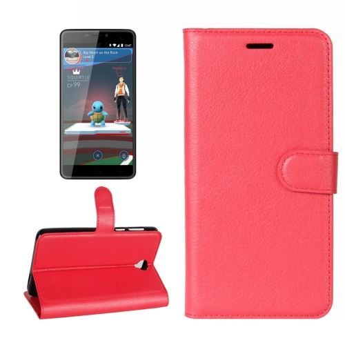 Cubot Max Housse Etui Cuir PU Rouge Texture Litchi ALS30948