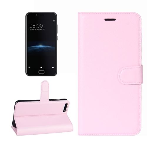Doogee Shoot 2 Housse Etui Cuir PU Rose Texture Litchi ALS30961