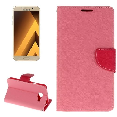 Galaxy A7 (2017) Housse Etui Cuir PU Rose Texturé ALS31021