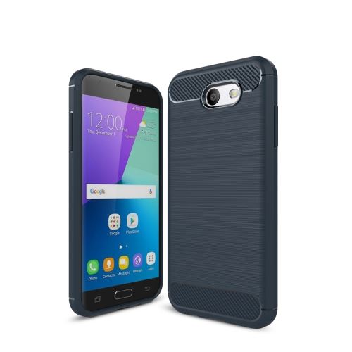 Galaxy J3 (2017) / J3 Prime / Emerge (US Version) Coque Protection TPU bleu foncé Effet brossé ALS31101