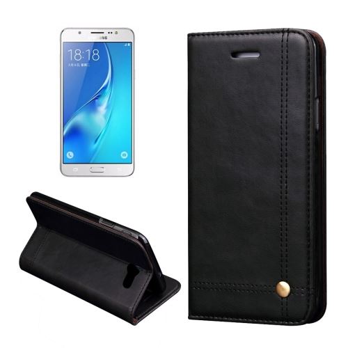 Galaxy J5 (2017) (US Version) Housse Etui Cuir PU Noir Effet Peau rétro ALS31164