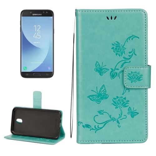 Galaxy J5 (2017) / J530 (EU Version) Housse Etui Cuir PU Vert Lotus ALS31181