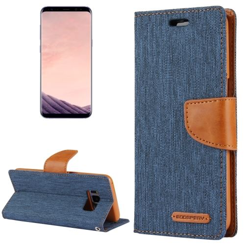 Galaxy S8+ / G9550 Housse Etui Cuir PU bleu foncé Horizontal ALS31780