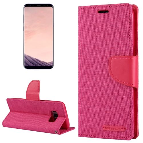 Galaxy S8+ / G9550 Housse Etui Cuir PU Magenta Horizontal ALS31785