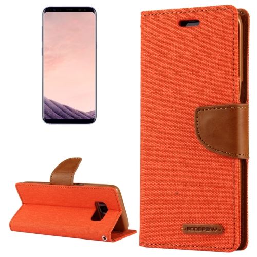 Galaxy S8+ / G9550 Housse Etui Cuir PU Orange Horizontal ALS31789