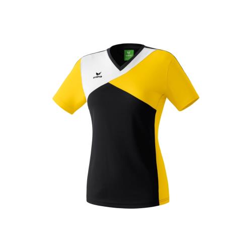 Erima - T-shirt Femme Erima Premium One - XS/S - noir/jaune/blanc