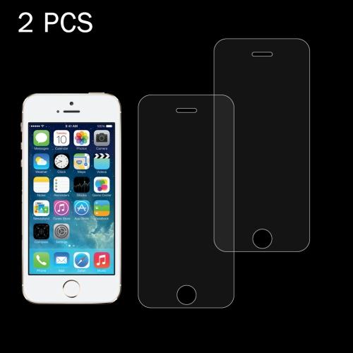 iPhone SE & 5s & 5 Film Verre Trempé 0.26mm 9H 2.5D Lot de 2