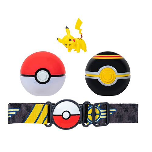 L'ensemble Pokemon Clip N Go, Poke Ball, Luxury Ball și Pikachu