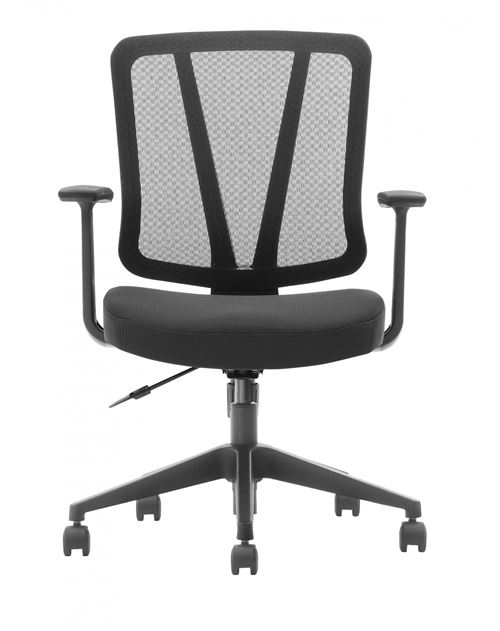 Chaise de bureau Denver classique - réglable ergonomiquement - tissu résille - noir